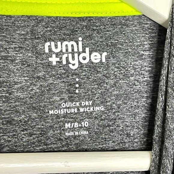 Rumi & Ryder Full Zip Hooded Long Sleeve Active Wear Gray Top Kids Size Medium - Picture 7 of 9